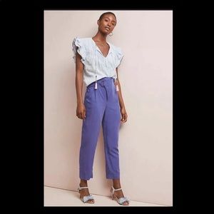 Anthropologie Cupro Wrap Trousers,  High Waist